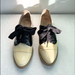 F TROUPE Patent leather Oxford lace up shoes RARE!